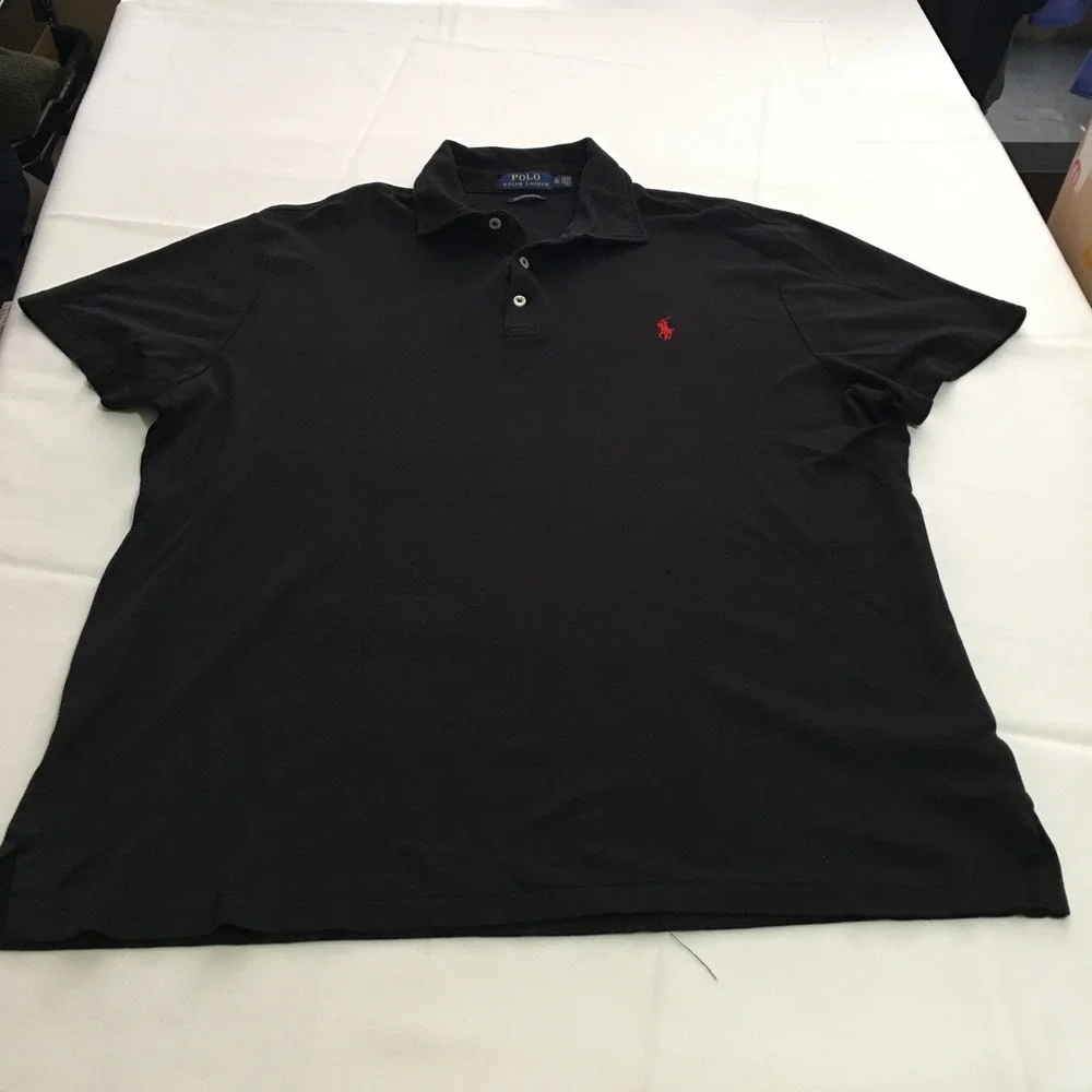 Lot of 3 Polo Ralph Lauren Polo Shirt Mens XL Black Green Custom Slim Fit Preppy